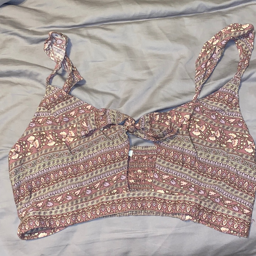 AE crop top with keyhole front